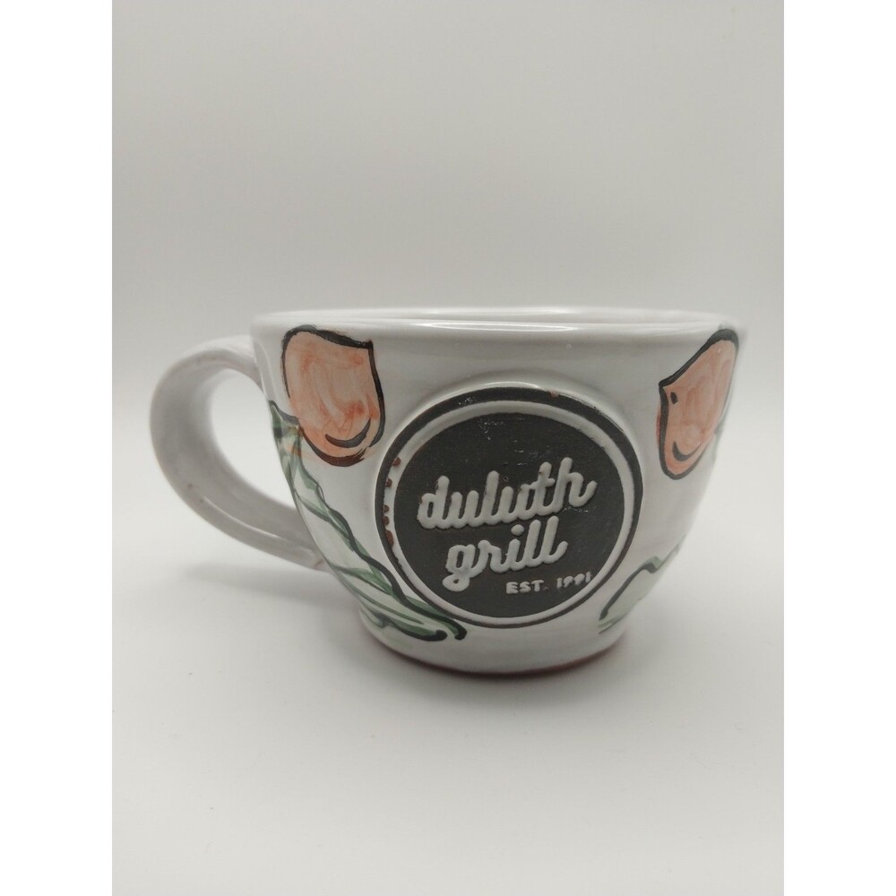 Duluth Pottery Ceramic Coffee Mug Duluth Grill Handpainted Karin Kraemer Art Cup